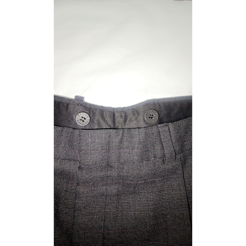 Brooks Brothers Brooksease Dress Pants Black/Dark Gray Made in USA Size Waist 34 - Picture 3 of 11